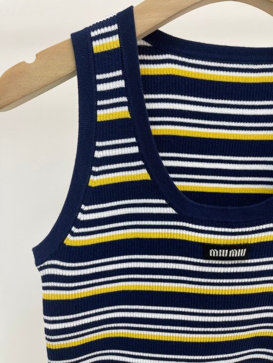 Miu Miu Orange Striped Camisole